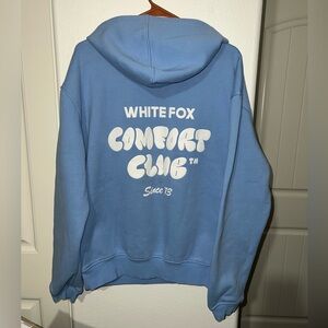White Fox Boutique Comfort Club Blue Hoodie